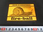 sticker Uden Drive-in Discotheek FIRE-BAL H. Ceelen, Ophalen, Zo goed als nieuw, Bedrijf of Vereniging