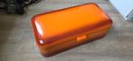 Geëmailleerde Broodtrommel - Oranje/Rood - Perfecte Staat!, Huis en Inrichting, Ophalen of Verzenden, Zo goed als nieuw, Metaal