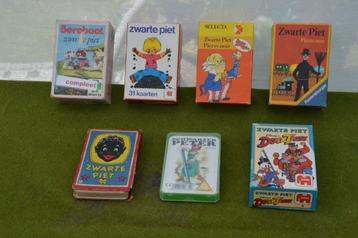 6 vintage Zwarte Piet kaartspellen: Bereboot, Doctor Snuggle beschikbaar voor biedingen