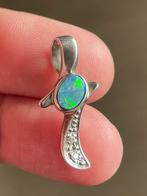 zilveren vintagehanger met opaal, Ophalen of Verzenden, Zo goed als nieuw, Zilver