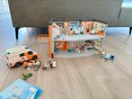 Playmobil ziekenhuis+ambulance, motor en kinder kamer, Ophalen of Verzenden, Zo goed als nieuw
