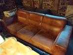 Net bruin lederen driepersoons bank!, Huis en Inrichting, Banken | Bankstellen, Ophalen, Gebruikt, Driepersoons, Leer