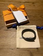 Louis Vuitton heren armband (slim bracelet), Ophalen of Verzenden, Zo goed als nieuw, Zwart, Leer