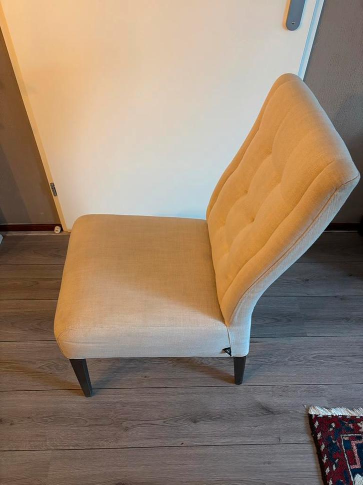 Elegante Eetkamerstoel - Beige Bekleding 6 stuks, Antiek en Kunst, Antiek | Meubels | Stoelen en Banken, Ophalen