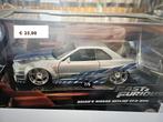 1:24 Jada Fast and the Furious Brain's Nissan Skyline, Hobby en Vrije tijd, Modelauto's | 1:24, Ophalen of Verzenden, Nieuw, Jada