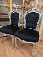 Set van 4 Barok Stoelen - Roze, Zwart, Zilver, Ophalen, Gebruikt, Barok, Zwart