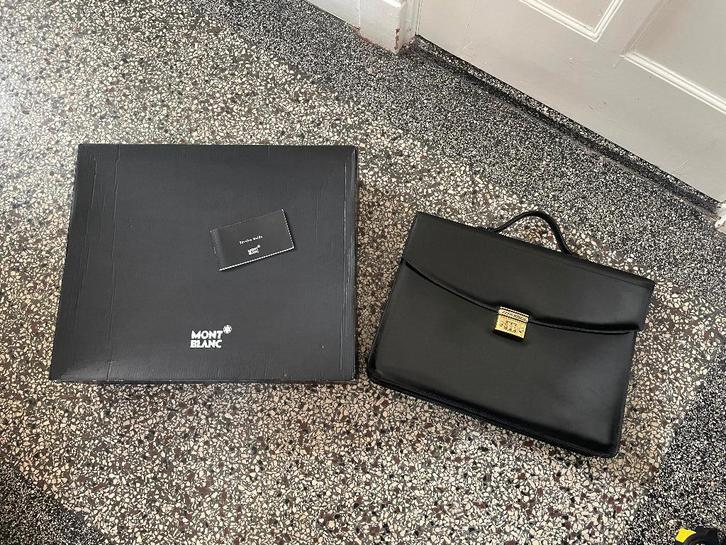 Montblanc Meisterstuck aktetas briefcase leren laptoptas, Computers en Software, Laptoptassen, Zo goed als nieuw, Aktetas, 16 inch