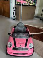 Mini cooper kinder auto met duwstang (Roze), Ophalen, Zo goed als nieuw
