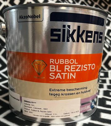 2,5 ltr Rubbol Rezisto satin 9001 beschikbaar voor biedingen