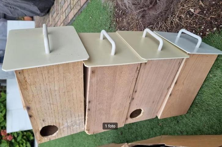 4 Broedblokken, Dieren en Toebehoren, Vogels | Hokken en Kooien, Zo goed als nieuw, Broedkooi of Kweekkooi, Hout, Ophalen of Verzenden
