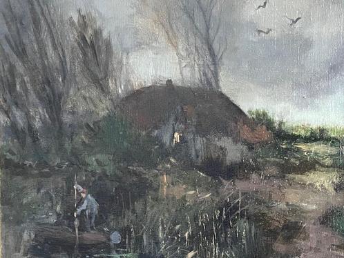 Theo van Oorschot, veenpoel in Heeze, Antiek en Kunst, Kunst | Schilderijen | Klassiek, Ophalen