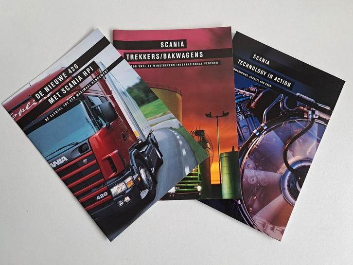 Scania 4-serie Brochures - R124 420HPI, Trekkers, Technology, Boeken, Auto's | Boeken, Zo goed als nieuw, Overige merken, Ophalen of Verzenden