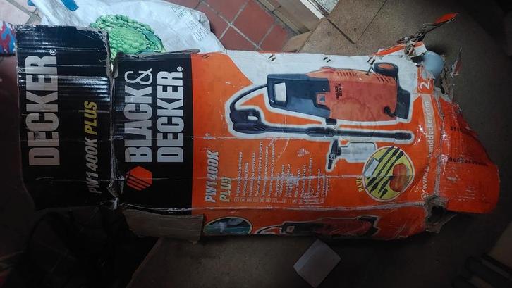 Black&Decker PW1400K Hogedrukreiniger zonder slang, Tuin en Terras, Hogedrukreinigers, Gebruikt, Elektrisch, Met regelbare waterdruk