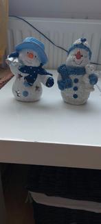 Leuke stenen sneeuw pop en met thee lichtje, Ophalen, Zo goed als nieuw