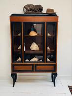 Art Deco vitrinekast vintage antieke vitrine kast, Antiek en Kunst, Curiosa en Brocante, Ophalen