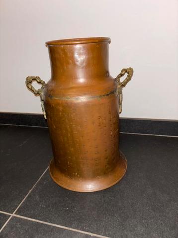 Antieke Koperen Melkbus met Bronzen Details / paraplu bak beschikbaar voor biedingen