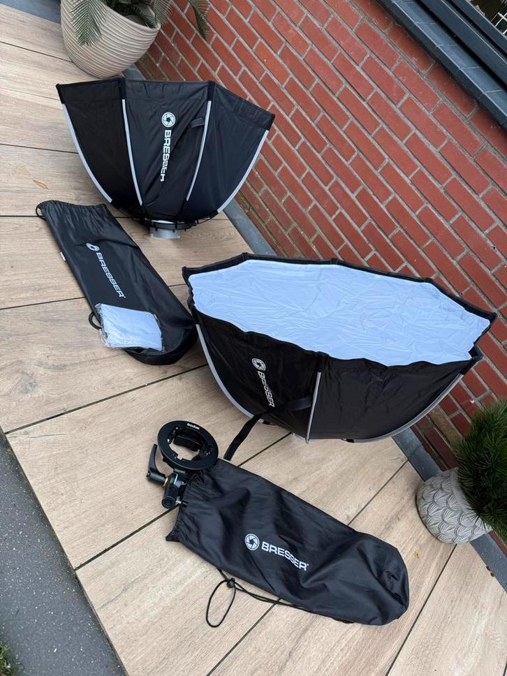 Bresser Octabox Set 65cm & 90cm + Godox S2 Bracket - ZGAN, Audio, Tv en Foto, Fotografie | Fotostudio en Toebehoren, Zo goed als nieuw