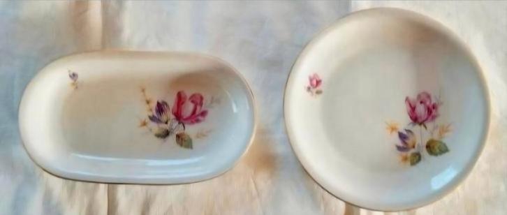 Kahla Germany borden schaaltje roze roos fruitrand, Huis en Inrichting, Keuken | Servies, Zo goed als nieuw, Bord(en), Overige stijlen