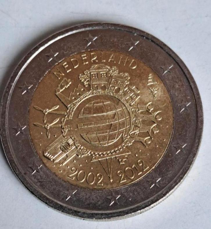 2 Euro Herdenkingsmunt Nederland 2002-2012, Postzegels en Munten, Munten | Nederland, Losse munt, Euro's, Koningin Beatrix, Ophalen of Verzenden