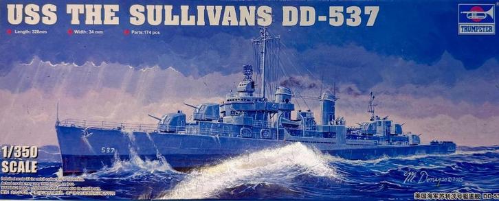 Coelianmodels, Trumpeter 05304, USS DD-537, 1/350, € 24,99, Hobby en Vrije tijd, Modelbouw | Boten en Schepen, Nieuw, 1:200 of kleiner