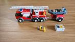lego 7239 brandweer auto met aanhanger, Ophalen of Verzenden, Gebruikt, Complete set, Lego