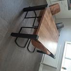 Eettafel mangohout/metaal, Huis en Inrichting, Tafels | Eettafels, Ophalen, 50 tot 100 cm, Zo goed als nieuw, Vier personen