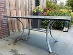 Tuintafel met 4 verstelbare stoelen, Ophalen, Gebruikt, Rechthoekig, Aluminium