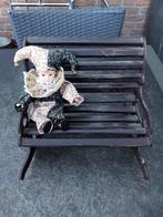 Antieke Pierrot Pop met Miniatuur Bankje, Ophalen of Verzenden