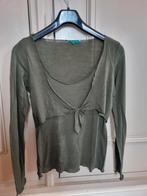 Groene Top met strik detail Maat M Merk Vanilla, Ophalen of Verzenden, Groen, Lange mouw