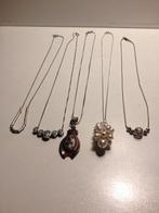 Een lot van 15 zilveren kettinkjes met hangertje 3 armbanden, Verzenden, Zo goed als nieuw, Met edelsteen, Zilver