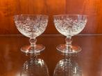 Kristallen Glaasjes met Bloemen Gravure, Antiek en Kunst, Antiek | Glas en Kristal, Ophalen