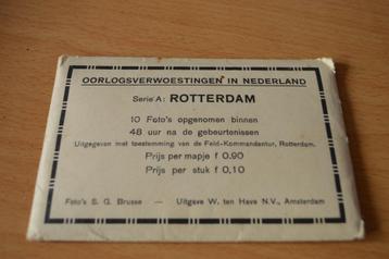mapje met 10 foto's van de oorlogsverwoestingen Rotterdam beschikbaar voor biedingen