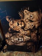 Canvas Schilderij Leeuwenfamilie 120x80 cm, Ophalen, Zo goed als nieuw