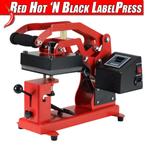 Red Hot 'N Black LabelPress - Drukpers voor labels en logo's, Hobby en Vrije tijd, Kledingapplicaties en Hotfix, Ophalen of Verzenden