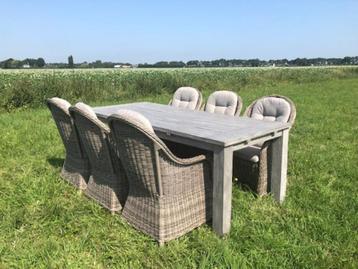 KOOPJE van 1999 NU 1199,-  teaktafel + 6 stoelen - SALE! beschikbaar voor biedingen