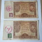 2 x 100 zloty Polen Duitsland bezet set, Postzegels en Munten, Bankbiljetten | Europa | Niet-Eurobiljetten, Setje, Duitsland, Ophalen of Verzenden