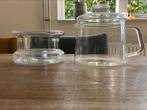 Glazen theepot met warmhouder, Huis en Inrichting, Keuken | Servies, Ophalen, Overige typen, Overige stijlen, Glas