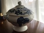 Antieke Soepterrine met Vogel- en Bloemmotief, Antiek en Kunst, Antiek | Keramiek en Aardewerk, Ophalen of Verzenden