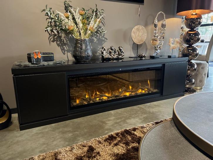 Puuur TV meubel Avalon met dimplex sfeerhaard, Huis en Inrichting, Kasten | Televisiemeubels, Ophalen of Verzenden