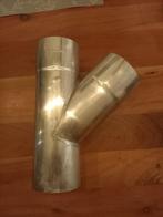 2 stukken zinken dakgoot – €10 voor de set, Doe-het-zelf en Verbouw, Metalen, Ophalen of Verzenden, Zo goed als nieuw, Overige metalen