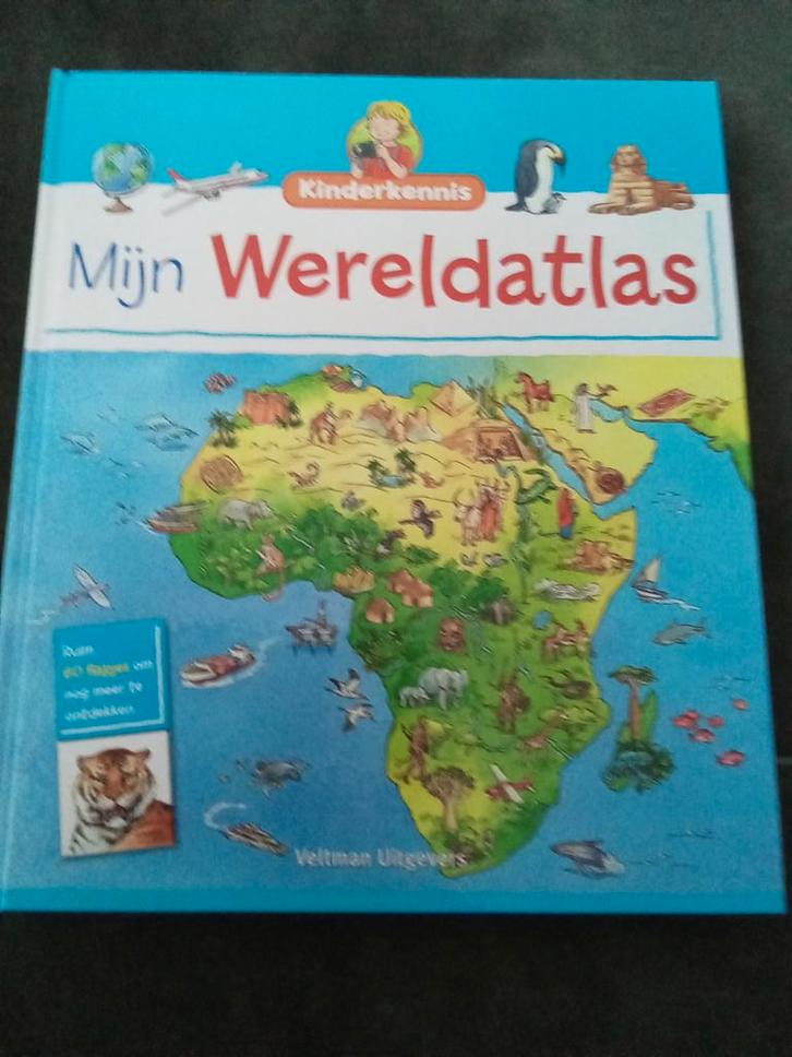 Sandra Noa - Mijn wereldatlas nog nieuw, Boeken, Kinderboeken | Jeugd | onder 10 jaar, Zo goed als nieuw, Non-fictie, Ophalen