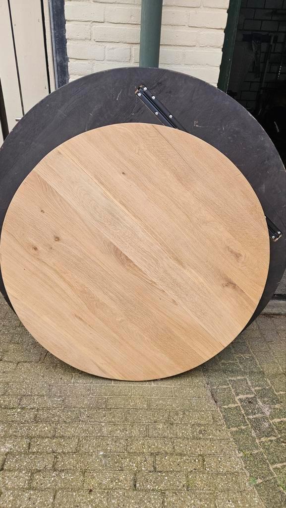 Rond eikenhouten tafelblad DIY, Huis en Inrichting, Tafels | Eettafels, Gebruikt, 100 tot 150 cm, 100 tot 150 cm, Vier personen