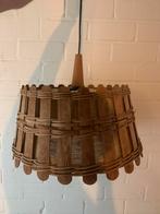 Rotan hanglamp (vintage jaren 70), Huis en Inrichting, Lampen | Hanglampen, Ophalen, Zo goed als nieuw, Minder dan 50 cm