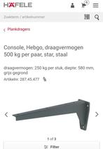 Console draagarm Hebgo  500 kg draagvermogen per set, Ophalen of Verzenden, Nieuw, 250 mm of meer, Overige typen