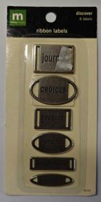 Scrap ribbon labels, Verzenden, Nieuw, Versiering of Embellishment, Overige merken