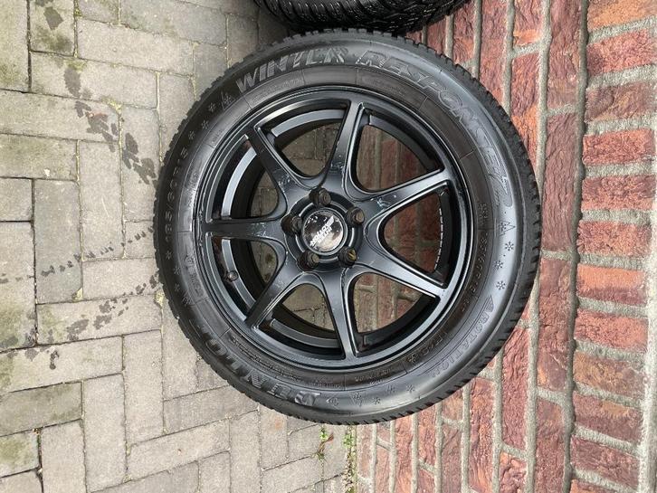 winterbanden op LM velg, Auto-onderdelen, Banden en Velgen, Banden en Velgen, Winterbanden, 15 inch, 185 mm, Personenwagen, Gebruikt