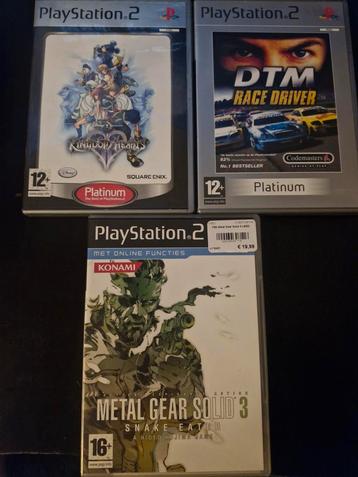 PS2 Games - Kingdom Hearts, DTM, Metal Gear Solid 3 beschikbaar voor biedingen