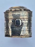 Zilver zilveren Lodereindoosje, Antiek en Kunst, Ophalen of Verzenden, Zilver