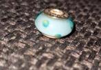 Pandora Glas Bedel Blauw/Gele Stippen i.z.g.st., Gebruikt, Glas of Kristal, Pandora, Ophalen of Verzenden