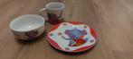 Kinderservies met olifant, Ophalen of Verzenden, Zo goed als nieuw, Overige materialen, Compleet servies